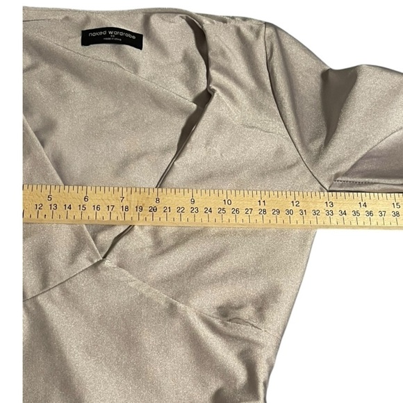 Naked Wardrobe Mock Neck Long Sleeve Bodysuit in Lavender NWOT - Picture 5 of 5